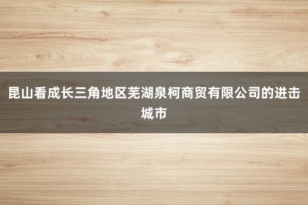 昆山看成长三角地区芜湖泉柯商贸有限公司的进击城市